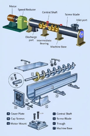 Parts of a Screw Conveyor