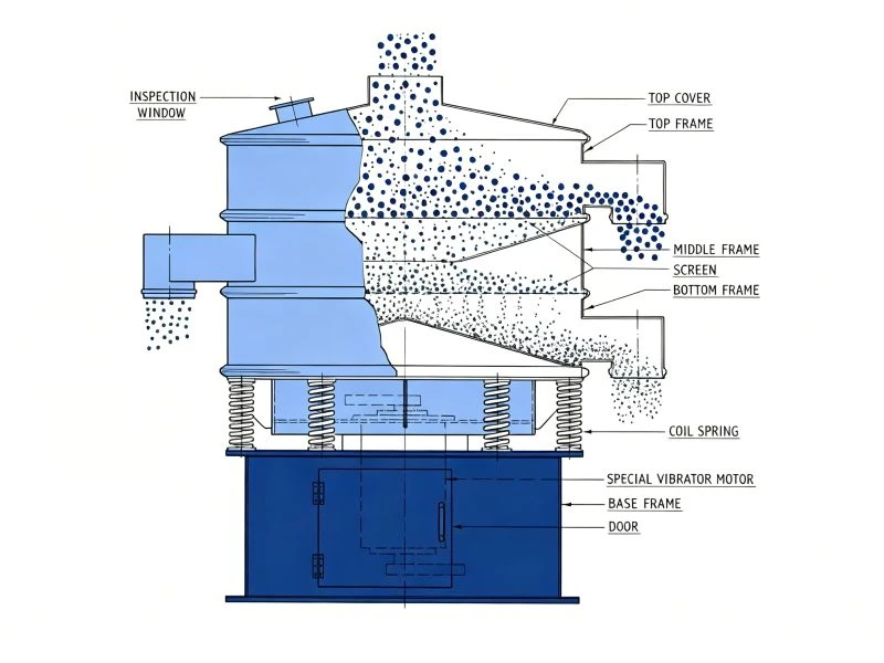 stainless steel vibrating sieve