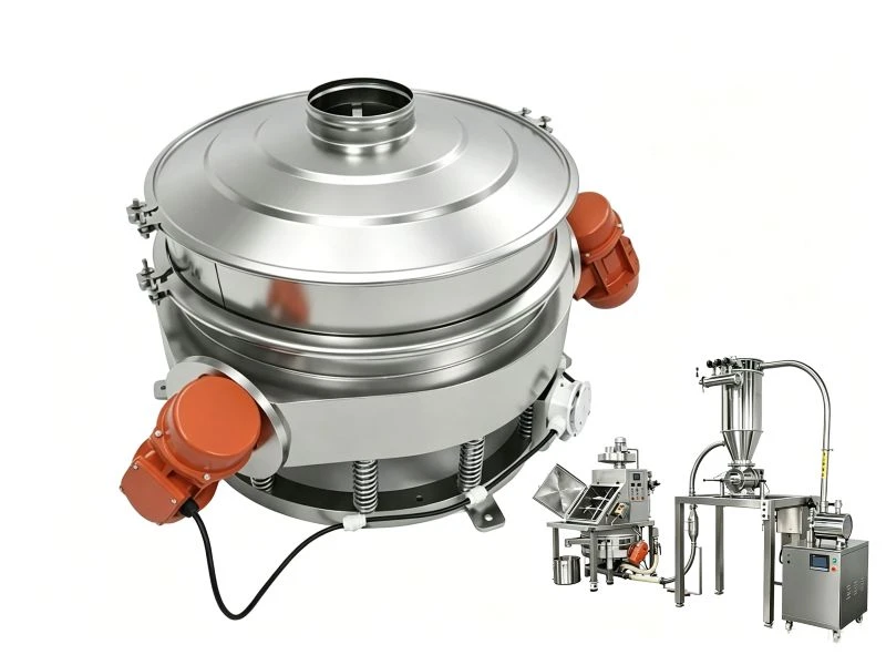 inline powder sieving system 