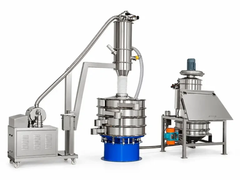 vacuum conveyor and vibro sifter system